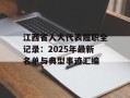 江西省人大代表履职全记录：2025年最新名单与典型事迹汇编