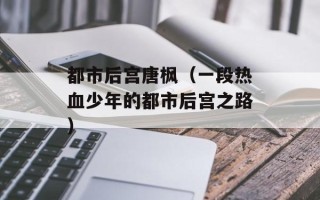 都市后宫唐枫（一段热血少年的都市后宫之路）