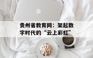 贵州省教育网：架起数字时代的“云上彩虹”