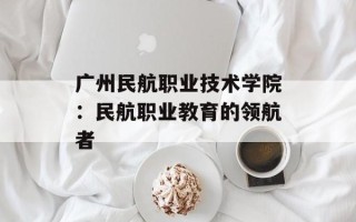 广州民航职业技术学院：民航职业教育的领航者