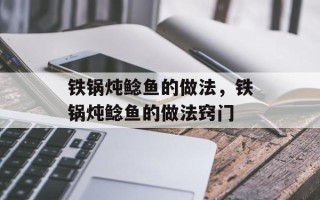 铁锅炖鲶鱼的做法，铁锅炖鲶鱼的做法窍门