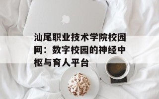 汕尾职业技术学院校园网：数字校园的神经中枢与育人平台