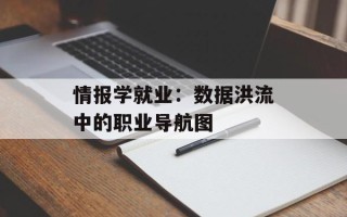 情报学就业：数据洪流中的职业导航图