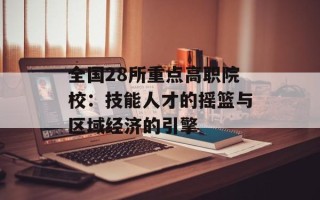全国28所重点高职院校：技能人才的摇篮与区域经济的引擎