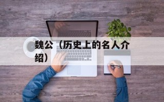 魏公（历史上的名人介绍）