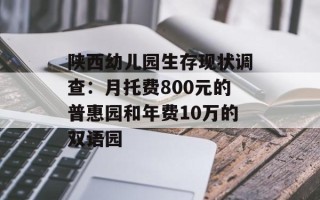 陕西幼儿园生存现状调查：月托费800元的普惠园和年费10万的双语园