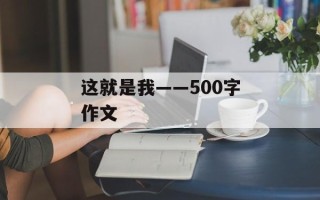 这就是我——500字作文