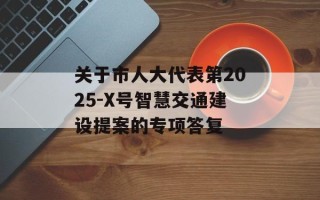 关于市人大代表第2025-X号智慧交通建设提案的专项答复