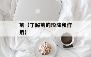 茧（了解茧的形成和作用）