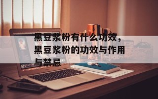 黑豆浆粉有什么功效，黑豆浆粉的功效与作用与禁忌