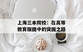 上海三本院校：在高等教育版图中的突围之路