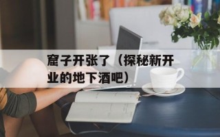 窟子开张了（探秘新开业的地下酒吧）