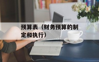 预算表（财务预算的制定和执行）