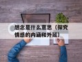 想念是什么意思（探究情感的内涵和外延）