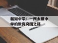 新湖中学：一所乡镇中学的教育突围之路