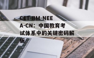 CET-BM-NEEA-CN：中国教育考试体系中的关键密码解析