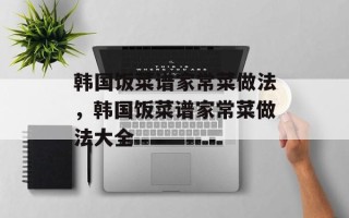 韩国饭菜谱家常菜做法，韩国饭菜谱家常菜做法大全
