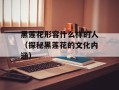 黑莲花形容什么样的人（探秘黑莲花的文化内涵）