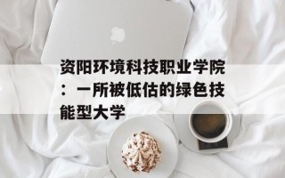 资阳环境科技职业学院：一所被低估的绿色技能型大学