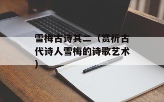 雪梅古诗其二（赏析古代诗人雪梅的诗歌艺术）
