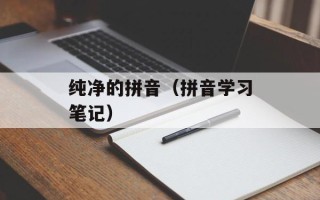 纯净的拼音（拼音学习笔记）