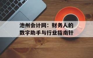 池州会计网：财务人的数字助手与行业指南针