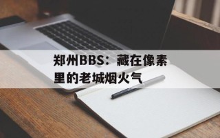 郑州BBS：藏在像素里的老城烟火气