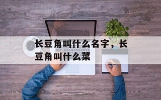 长豆角叫什么名字，长豆角叫什么菜