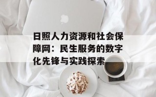 日照人力资源和社会保障网：民生服务的数字化先锋与实践探索