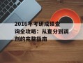 2016年考研成绩查询全攻略：从查分到调剂的完整指南