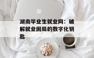 湖南毕业生就业网：破解就业困局的数字化钥匙
