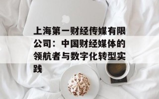 上海第一财经传媒有限公司：中国财经媒体的领航者与数字化转型实践