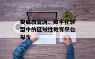 娄底教育网：数字化转型中的区域性教育平台探索