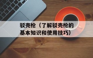 驳壳枪（了解驳壳枪的基本知识和使用技巧）