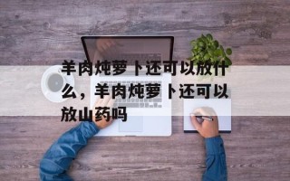 羊肉炖萝卜还可以放什么，羊肉炖萝卜还可以放山药吗