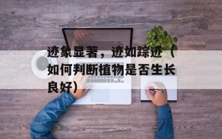 迹象显著，迹如踪迹（如何判断植物是否生长良好）