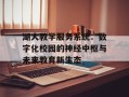 湖大教学服务系统：数字化校园的神经中枢与未来教育新生态