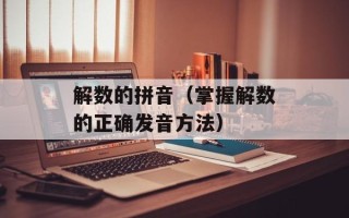 解数的拼音（掌握解数的正确发音方法）