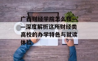 广西财经学院怎么样——深度解析这所财经类高校的办学特色与就读体验