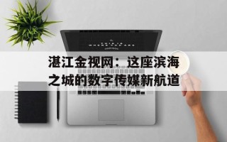 湛江金视网：这座滨海之城的数字传媒新航道