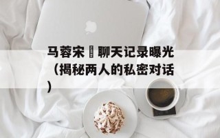 马蓉宋喆聊天记录曝光（揭秘两人的私密对话）