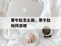 黑牛肚怎么做，黑牛肚如何清理