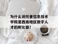 为什么说托普信息技术学院是西南地区数字人才的孵化器？