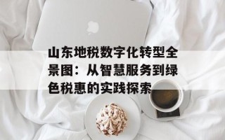 山东地税数字化转型全景图：从智慧服务到绿色税惠的实践探索