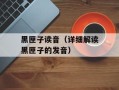 黑匣子读音（详细解读黑匣子的发音）