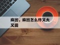 麻团，麻团怎么炸又大又圆